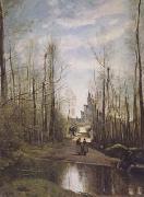 Jean Baptiste Camille  Corot L'eglise de Marissel (mk11) oil painting